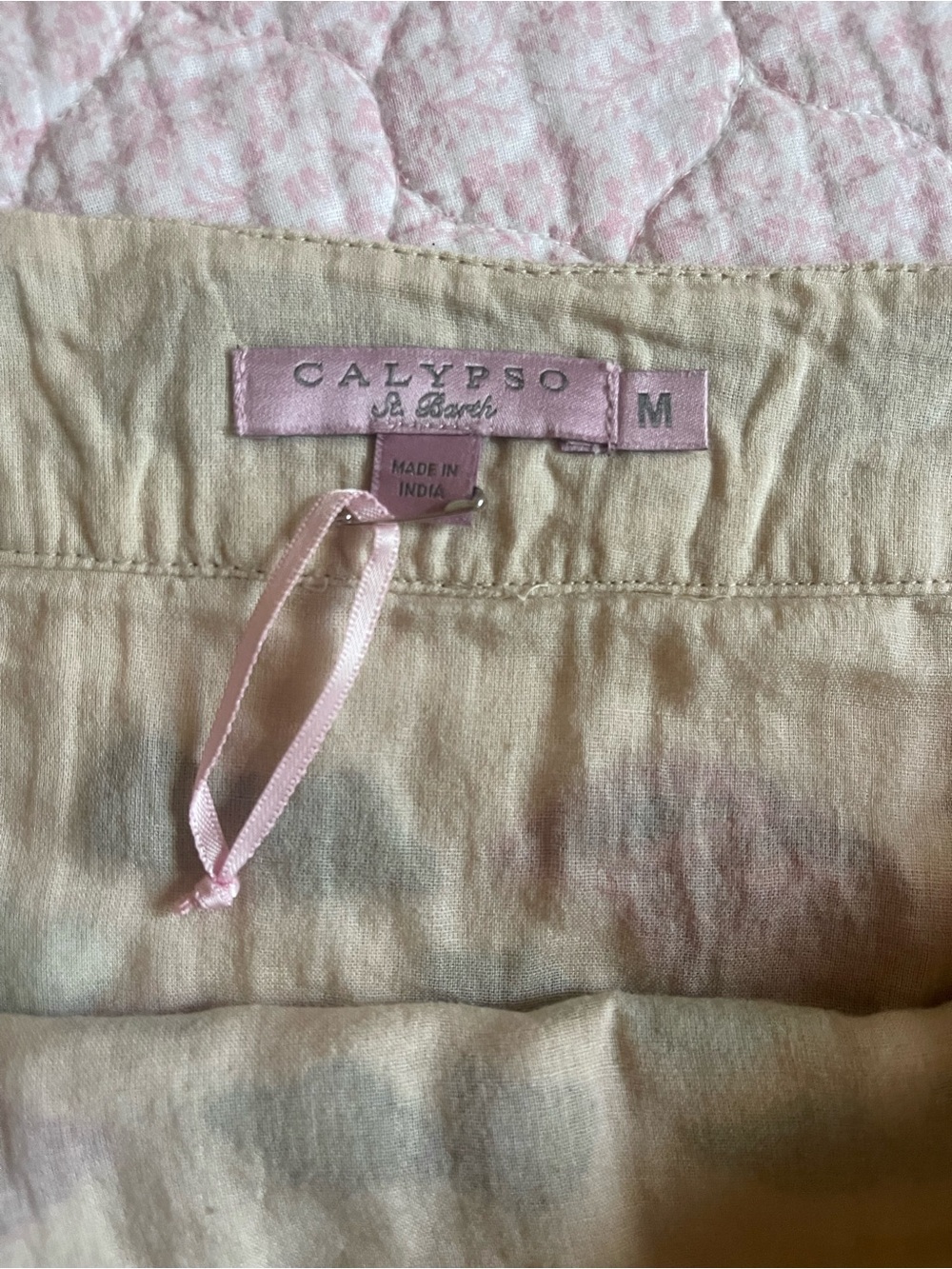 Calypso St. Barth Cream A-Line Skirt with Colorful Bird Embroidery - Picture 10 of 12